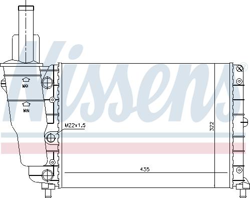 Nissens 61856 - Радиатор, охлаждение двигателя autospares.lv