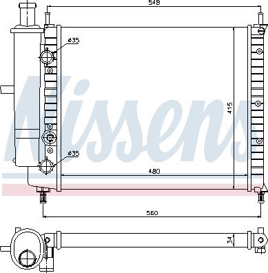 Nissens 690297 - Радиатор, охлаждение двигателя autospares.lv