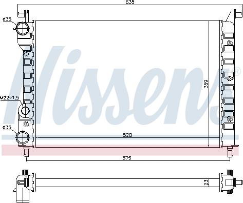 Nissens 694676 - Радиатор, охлаждение двигателя autospares.lv