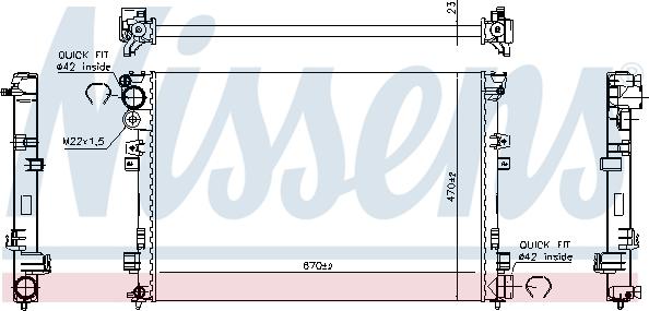 Nissens 695079 - Радиатор, охлаждение двигателя autospares.lv