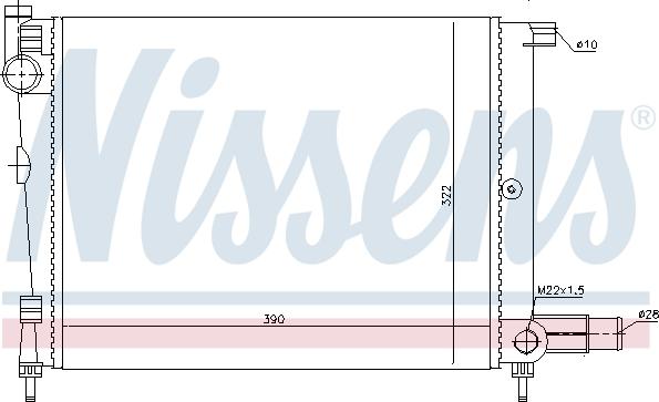 Nissens 61391 - Радиатор, охлаждение двигателя autospares.lv