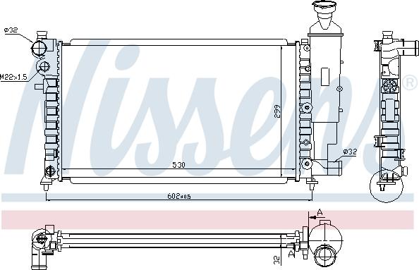 Nissens 61347 - Радиатор, охлаждение двигателя autospares.lv