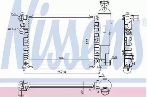 Nissens 61358A - Радиатор, охлаждение двигателя autospares.lv