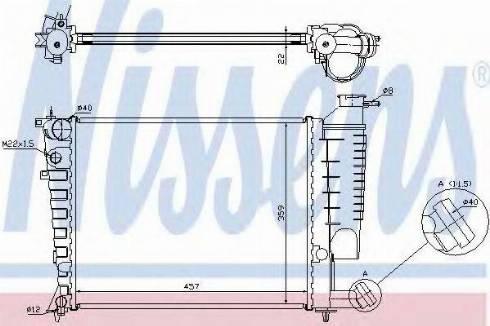 Nissens 61367A - Радиатор, охлаждение двигателя autospares.lv