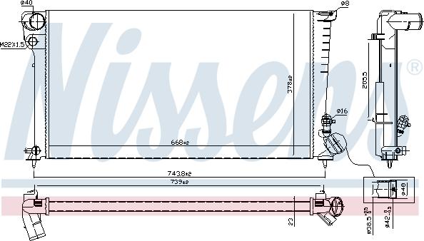 Nissens 61315 - Радиатор, охлаждение двигателя autospares.lv