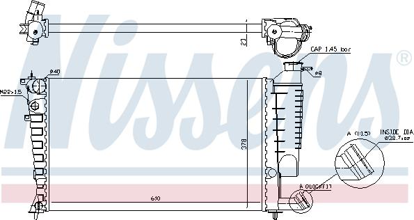 Nissens 695997 - Радиатор, охлаждение двигателя autospares.lv