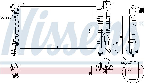 Nissens 690775 - Радиатор, охлаждение двигателя autospares.lv