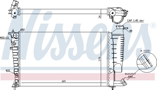 Nissens 690641 - Радиатор, охлаждение двигателя autospares.lv