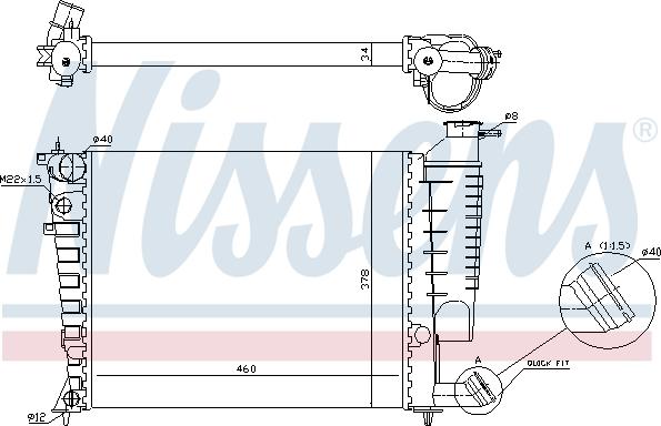 Nissens 699742 - Радиатор, охлаждение двигателя autospares.lv