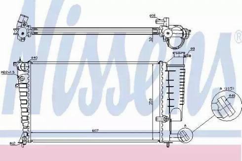 Nissens 61332A - Радиатор, охлаждение двигателя autospares.lv