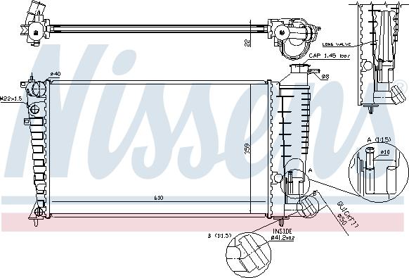 Nissens 693838 - Радиатор, охлаждение двигателя autospares.lv