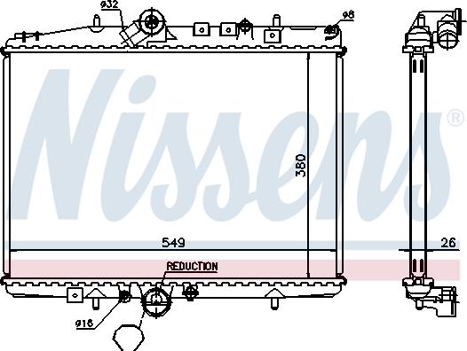 Nissens 698211 - Радиатор, охлаждение двигателя autospares.lv