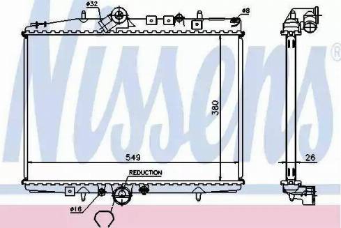 Nissens 61295 - Радиатор, охлаждение двигателя autospares.lv