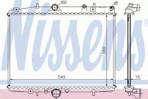 Nissens 61291 - Радиатор, охлаждение двигателя autospares.lv