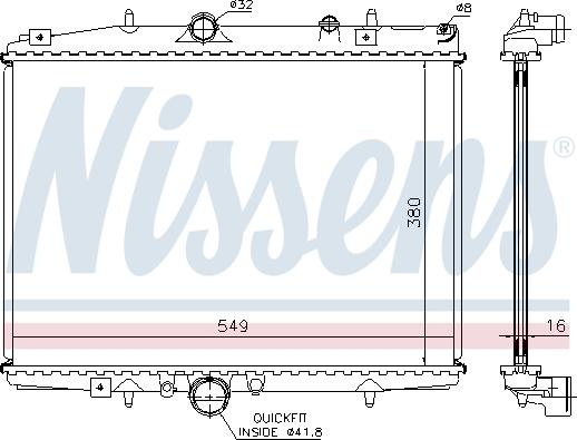 Nissens 692819 - Радиатор, охлаждение двигателя autospares.lv