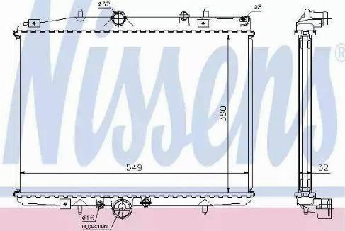 Nissens 61292 - Радиатор, охлаждение двигателя autospares.lv