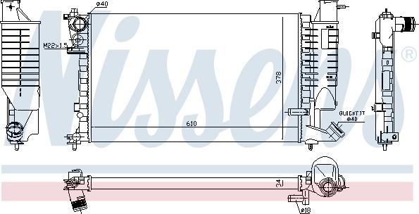 Nissens 690385 - Радиатор, охлаждение двигателя autospares.lv