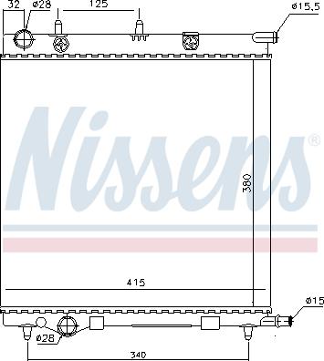 Nissens 694001 - Радиатор, охлаждение двигателя autospares.lv