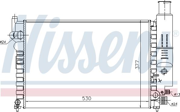 Nissens 690296 - Радиатор, охлаждение двигателя autospares.lv