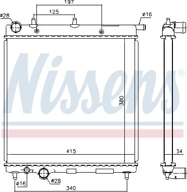 Nissens 61279 - Радиатор, охлаждение двигателя autospares.lv