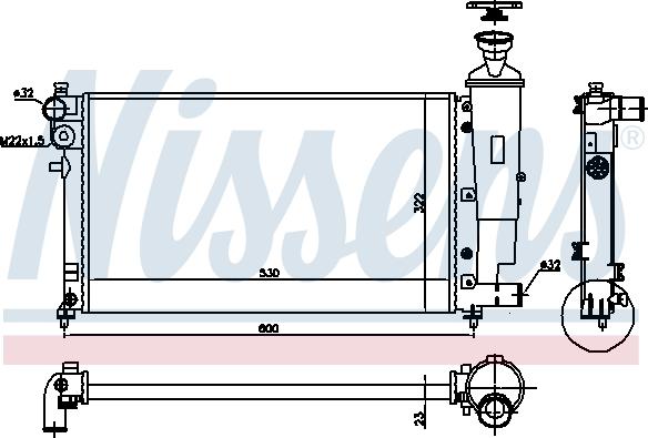 Nissens 690668 - Радиатор, охлаждение двигателя autospares.lv