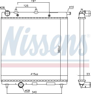 Nissens 61277 - Радиатор, охлаждение двигателя autospares.lv