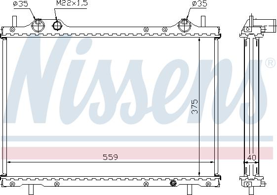 Nissens 61792A - Радиатор, охлаждение двигателя autospares.lv