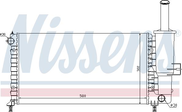 Nissens 61764 - Радиатор, охлаждение двигателя autospares.lv