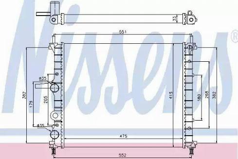 Nissens 617843 - Радиатор, охлаждение двигателя autospares.lv