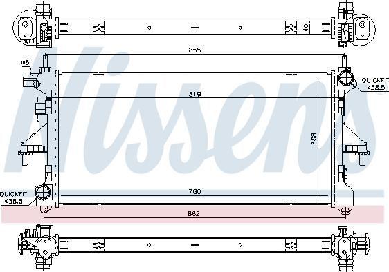 Nissens 617879 - Радиатор, охлаждение двигателя autospares.lv