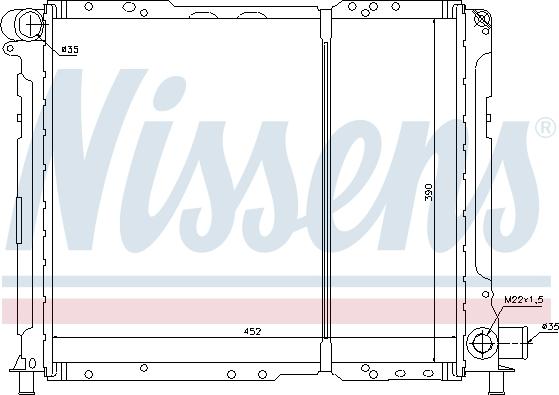 Nissens 61721 - Радиатор, охлаждение двигателя autospares.lv