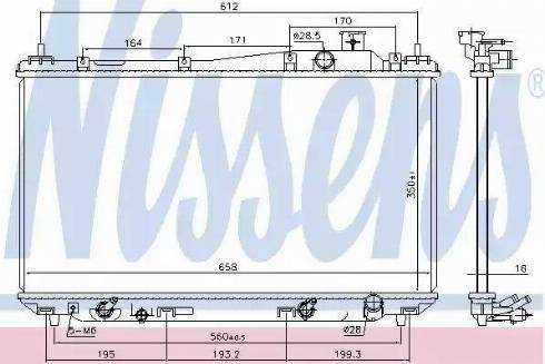 Nissens 68095 - Радиатор, охлаждение двигателя autospares.lv