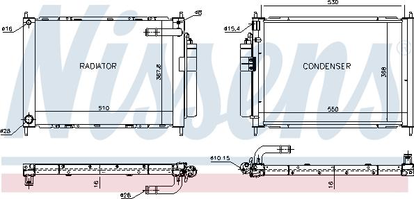 Nissens 68747 - Модуль охлаждения autospares.lv