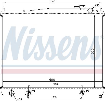 Nissens 68715 - Радиатор, охлаждение двигателя autospares.lv