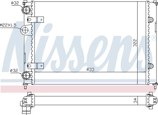 Nissens 693248 - Радиатор, охлаждение двигателя autospares.lv