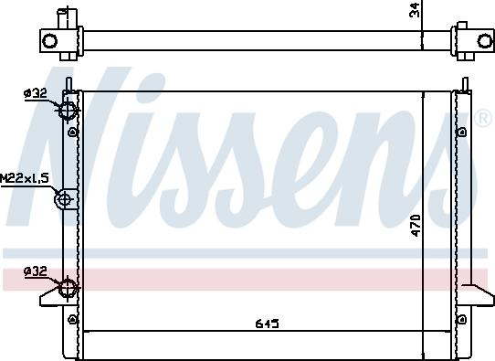 Nissens 694801 - Радиатор, охлаждение двигателя autospares.lv