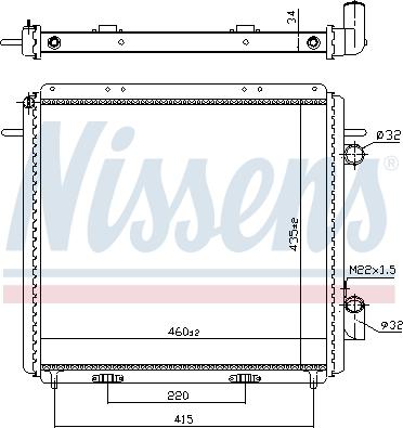 Nissens 63947 - Радиатор, охлаждение двигателя autospares.lv