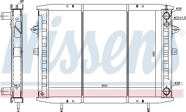 Nissens 63952 - Радиатор, охлаждение двигателя autospares.lv