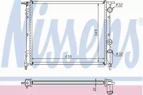 Nissens 63919A - Радиатор, охлаждение двигателя autospares.lv