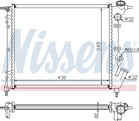 Nissens 699118 - Радиатор, охлаждение двигателя autospares.lv