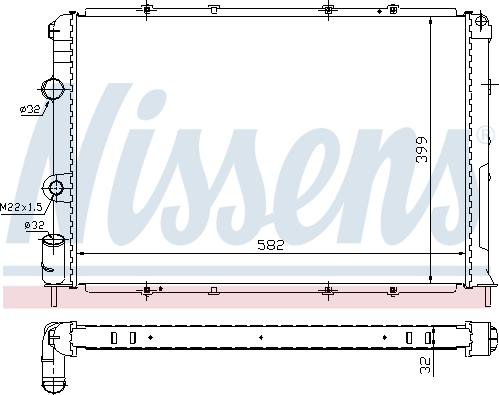 Nissens 695700 - Радиатор, охлаждение двигателя autospares.lv