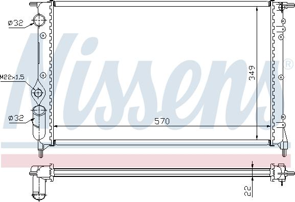 Nissens 692857 - Радиатор, охлаждение двигателя autospares.lv