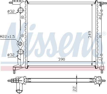 Nissens 639271 - Радиатор, охлаждение двигателя autospares.lv