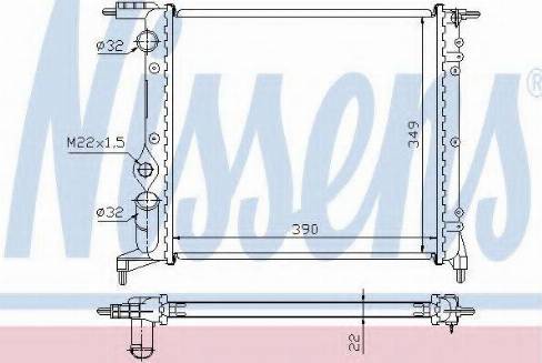 Nissens 63927A - Радиатор, охлаждение двигателя autospares.lv