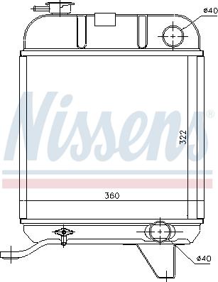 Nissens 63460 - Радиатор, охлаждение двигателя autospares.lv