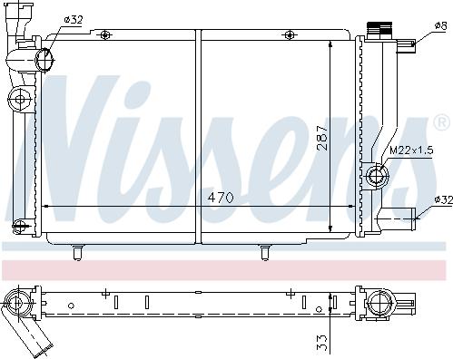 Nissens 698532 - Радиатор, охлаждение двигателя autospares.lv