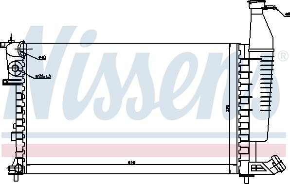 Nissens 63547 - Радиатор, охлаждение двигателя autospares.lv