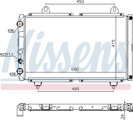 Nissens 63558 - Радиатор, охлаждение двигателя autospares.lv