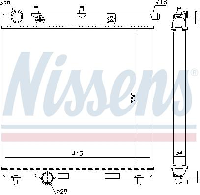 Nissens 699744 - Радиатор, охлаждение двигателя autospares.lv