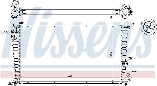 Nissens 697629 - Радиатор, охлаждение двигателя autospares.lv